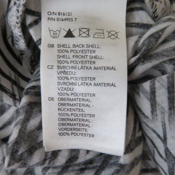 H&M Womens XS Black White Geometric Print Button-Up Blouse Long Sleeve - Picture 10 of 10